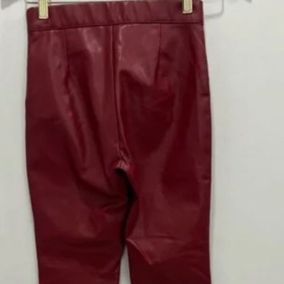 The Row Real Black Leather Pants MINT Shape + BONUS NEW ZARA Red Leather Pants - Picture 8 of 9